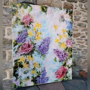 Original Acrylic Floral Painting – 16x20 Canvas – One of a Kind